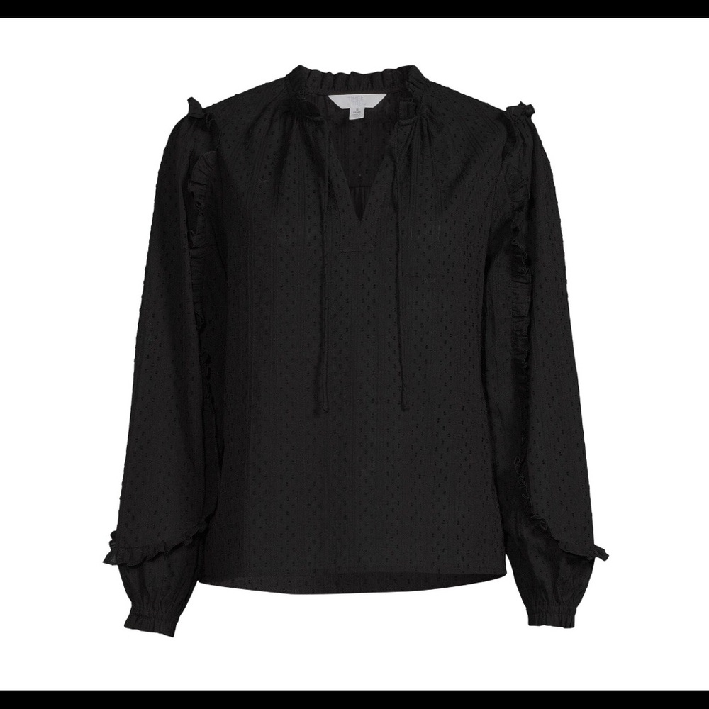 Black Blouse Long Sleeves size S Time and Tru